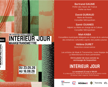 Invitation vernissage / Intérieur Jour - Maak & Transmettre